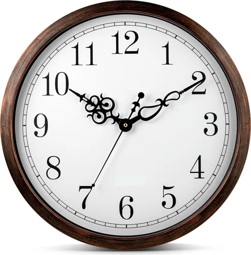 Retro Wall Watch and Silent Clock, Suitable for Kitchens, bedrooms, Offices and Conference Halls Suitable for Kitchen, Living Room or Office(Classic)