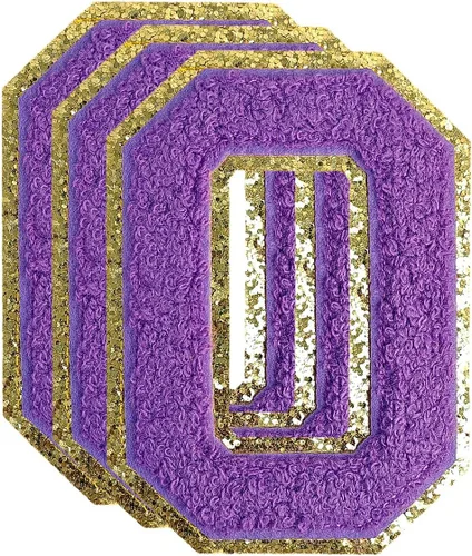 Vista 172 de 3 parches de letras de felpilla negra, parches de letras termo-adhesivas de 4-1/2", parches universitarios para ropa, S