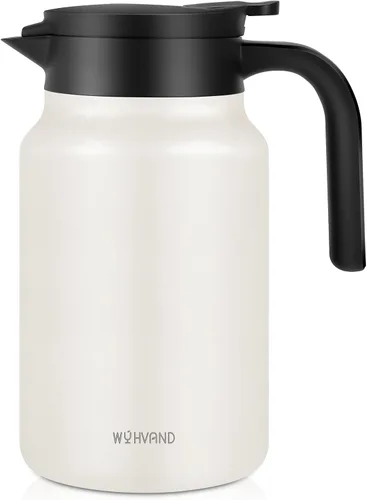 Vista 20 de Jarras térmicas de café de 51 onzas para mantener el calor/frío, jarra de café de acero inoxidable, jarra de agua aislada a prueba de polvo