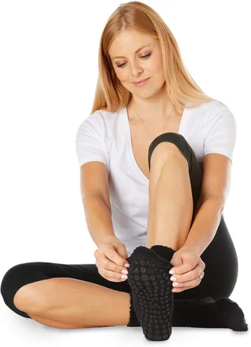 Vista 6 de LA ACTIVE Non Slip Yoga Grip Socks - Barre Ballet Pilates Athletic Socks for Men and Women