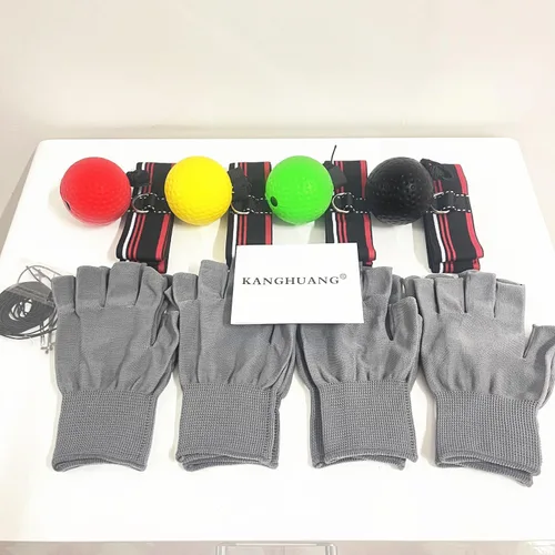 Vista 7 de Reflex Balls - Juego de diadema de boxeo para artes marciales mixtas de boxeo, kickboxing, juego de pelota de reacción, incluye 4 bolas