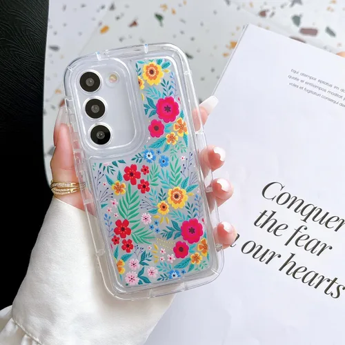 Vista 6 de Jmltech Funda para Samsung Galaxy S23, para Samsung Galaxy Ultra, delgada, bonita, protectora, transparente, floral, para Samsung