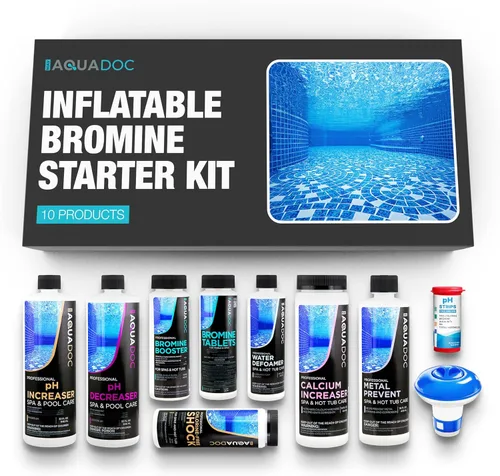 Vista 10 de Aquadoc Kit de iniciación de bromo para bañera de hidromasaje para spas, kit completo de mantenimiento de spa con tabletas de bromo y kit completo