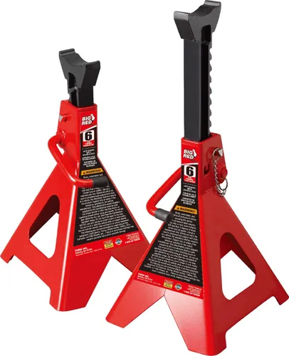 Vista 11 de BIG RED T42002A Torin Steel Jack Stands: doble bloqueo, capacidad de 2 toneladas (4,000 lb), rojo, 1 par