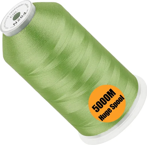 Vista 118 de New brothread - Bobina única de 5000 m de hilo de poliéster para máquina de bordar 40WT para máquinas comerciales y domésticas - Marigold