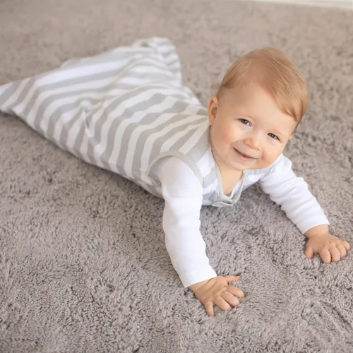 Vista 206 de Mama Cheetah Saco de dormir para bebé de 0.5 TOG, Manta portátil de algodón orgánico para bebé con cremallera bidireccional, Saco de dormir