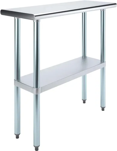 Vista 38 de Mesa de trabajo de acero inoxidable, mesa de metal