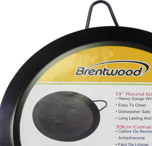 Vista 3 de Brentwood Appliances SS-BW-BCM-33 BCM-33 - Plancha redonda (13.0 in), color negro