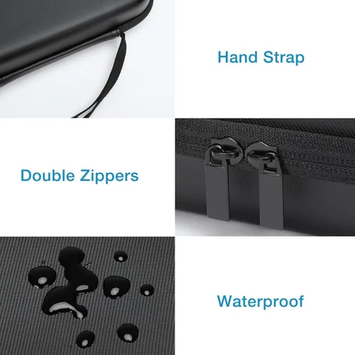 Vista 6 de MOSISO Funda organizadora electrónica de viaje compatible con adaptador de corriente MacBook, compatible con Magic Mouse y lápiz, tarjeta SD, disco