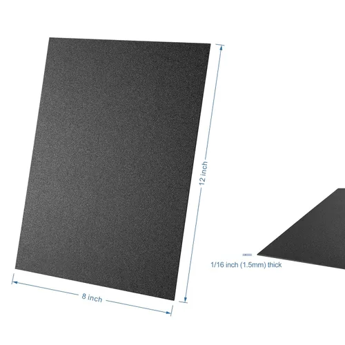 Vista 4 de KAITELA - Lámina de plástico ABS de 8" x 12" x 0.060" de grosor, color negro, moldeable, flexible, panel termoplástico de 1/16" de grosor (1.5mm)