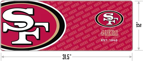 Vista 2 de YouTheFan NFL Logo Series - Almohadilla de escritorio, 31.5 x 12 pulgadas