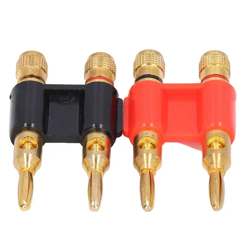 Vista 9 de 2 unids Conectores de altavoz banana apilables Enchufe de plátano macho Conectores de latón de 2 vías Accesorios de alambre de altavoz 32A 1000V