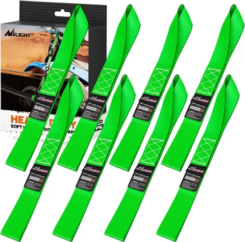 Vista 14 de Nilight Soft Loop - Correas de amarre de motocicleta de 1.7 x 17 pulgadas, resistentes, 12,000 libras, resistencia máxima a la rotura para asegurar
