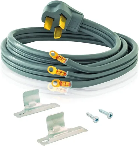 Vista 8 de Eastman Cable para estufa eléctrica de 5 pies, 50 amperios, 3 clavijas, 61242