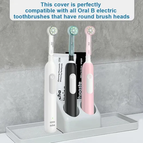 Vista 7 de HSYTEK Paquete de 6 fundas para cepillos de dientes compatibles con cabezales de cepillo de repuesto Oral-B Braun, apto para cuidado de encías