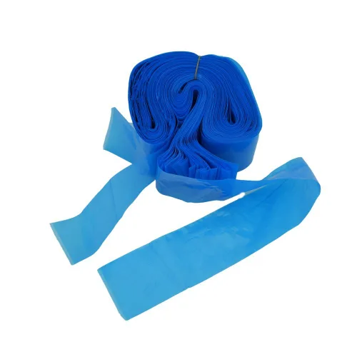 Vista 4 de Fundas de cordón de clip, diseño de estrella tatuaje, una caja de 100 fundas de plástico azul con clip, cubiertas de cordón de clip de tatuaje