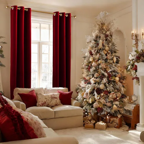 Vista 10 de NICETOWN Cortinas de terciopelo beige 100% opacas de 84 pulgadas de largo, 52 pulgadas de ancho, 2 paneles para dormitorio y sala de estar, cortinas