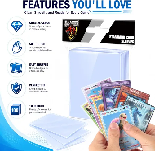 Vista 4 de 100 unidades de fundas de plástico para tarjetas con abertura superior, fundas Penny Soft para protectores de tarjetas de béisbol, adecuadas