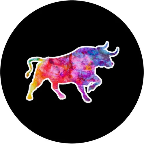 Vista 3 de Show Livestock Bulls Vet Tech – PopSockets agarre y soporte para teléfonos y tabletas, Negro