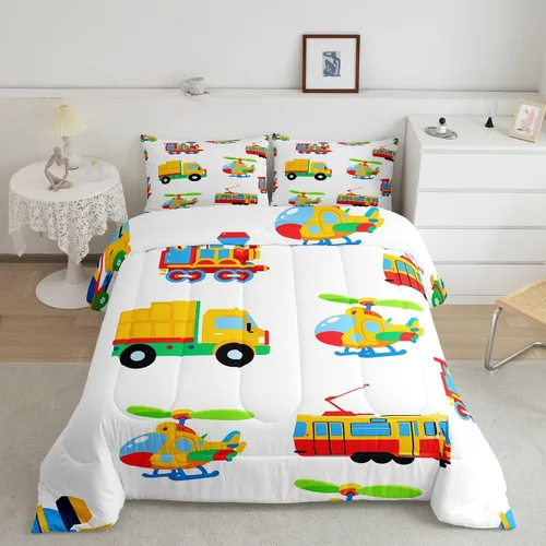 Vista 19 de Feelyou Juego de ropa de cama con diseño de arco iris, juego de edredón para niños, niñas, decoración de notas musicales, edredón de microfibra