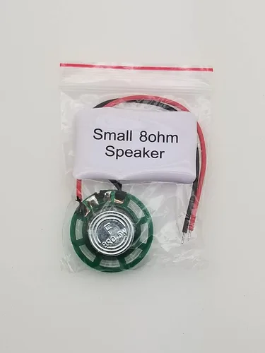 Vista 4 de Mini altavoz de 1.024 in, 8 ohmios 0.25 W, 0.5 W máx. con cables de 4 pulgadas para proyectos de bricolaje 0.5 W máximo, cables de 4 pulgadas