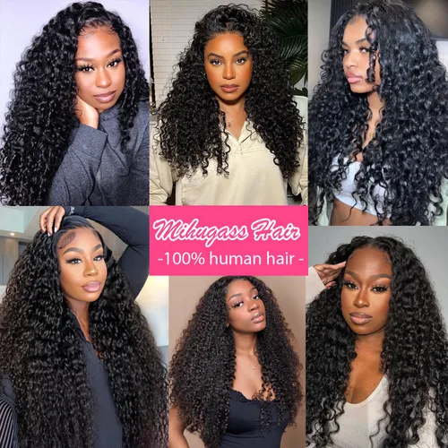 Vista 6 de Extensiones de cabello con clip de 12 pulgadas, rizado birmano, negro natural, extensiones de cabello con clip rizado birmano, cabello humano real