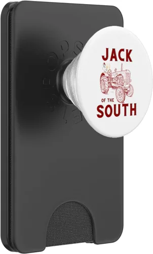Vista 7 de Jack of the South Pollo en tractor rojo Vida de granja PopSockets estándar PopGrip
