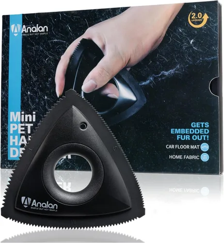 Analan - Removedor miniatura de pelo de mascotas, de gato o de perro. Cepillo para limpiar las telas del auto, el sofá, el hogar