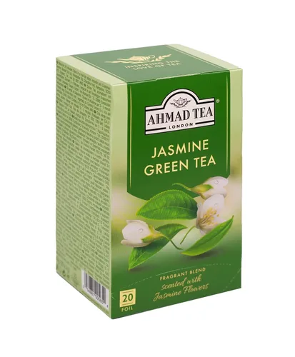 Vista 4 de Ahmad Tea Green Tea, Jasmine Romance, 20 unidades (paquete de 6) - Sin cafeína y sin azúcar