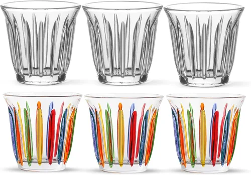 Vista 10 de MHW-3BOMBER Juego de 6 vasos pequeños de vidrio con leche de 3 onzas para expreso, whisky, vodka, licores y licores G6190