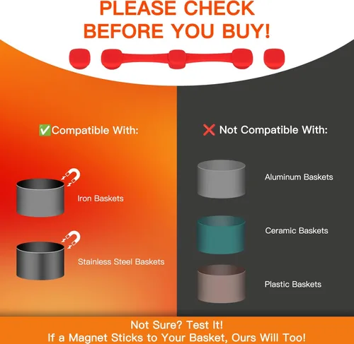 Vista 2 de Imanes de freidora de aire para papel pergamino, potente hebilla de silicona magnética mejorada para sujetar revestimientos de papel pergamino