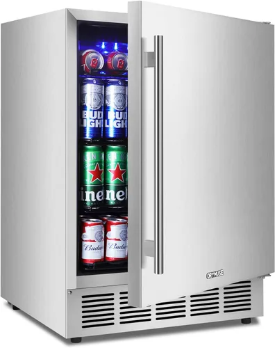 Vista 11 de Refrigerador de vino con compresor de 12 botellas con cerradura, refrigerador de vino independiente, control de temperatura digital de 41 °F a 64