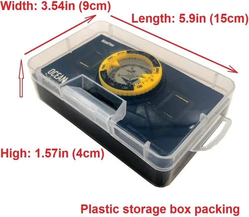 Vista 6 de D-50 Ocean Elite Buceo Brújula de muñeca para orientación Senderismo Deslizamiento Camping Escalada Ciclismo