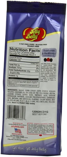 Vista 2 de Jelly Belly Gomitas de gelatina en bolsa de regalo, frambuesas y moras