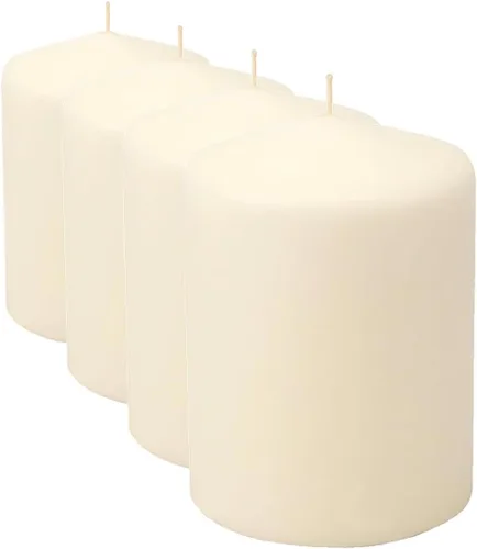 Vista 11 de Stonebriar - Velas de pilar sin perfume de 35 horas de combustión larga, 3x4, color marfil