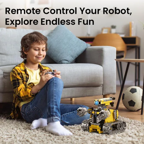 Vista 3 de Sillbird Kit de construcción de robot con control remoto, regalos para niños de 8 a 13 años, codificación STEM robótica Technic Racer Car Toys