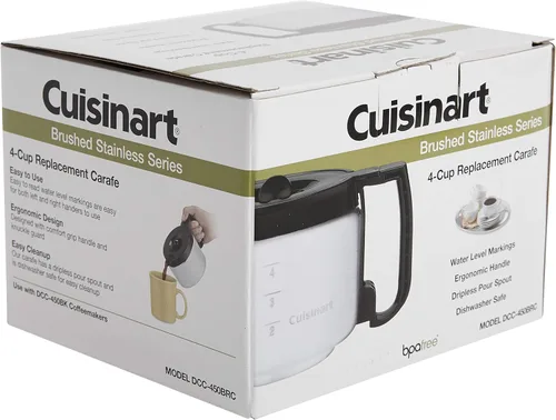 Vista 6 de Cuisinart DCC-450BRC - Jarra de acero inoxidable de repuesto para 4 tazas, color plateado