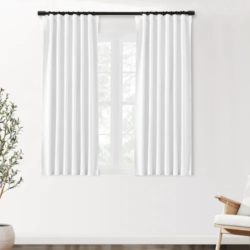 Vista 21 de SHINELAND Cortinas opacas de 102 pulgadas para sala de estar, cortinas opacas con pestaña trasera de 102 pulgadas de largo para dormitorio