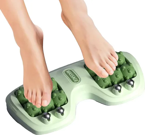 Rodillo masajeador de pies para alivio de la fascitis plantar, terapia de acupresión de doble pie para aliviar el dolor, aliviar el estrés y mejorar