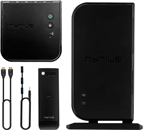 Vista 7 de Nyrius Aries Home+ - Transmisor y receptor de entrada HDMI inalámbrico 2X para transmisión de video HD 1080p 3D y audio digital desde caja de cable