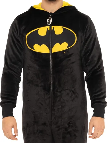 Vista 3 de DC Comics Pijama de Batman para hombre Mameluco para adultos Tallas S a XXL