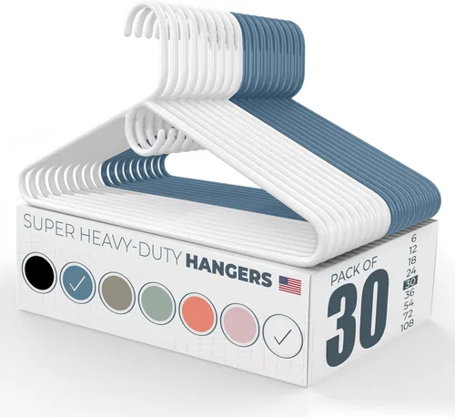 Vista 61 de Perchas Neaties de plástico muy duro, perchas de plástico para la ropa, ideales para el uso diario, perchas estándar para la ropa, hechas en EE.UU.