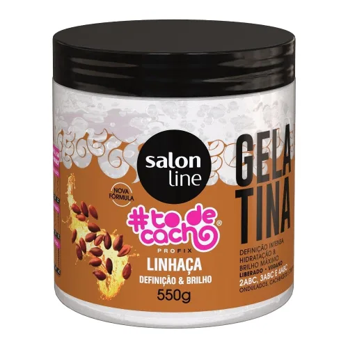 Salon Line - Linha #ToDeCacho - Gelatina Linhaca Definicao e Brilho 550 Gr - (#ImWithCurls Collection - Definición de gelatina de linaza y Shine Net