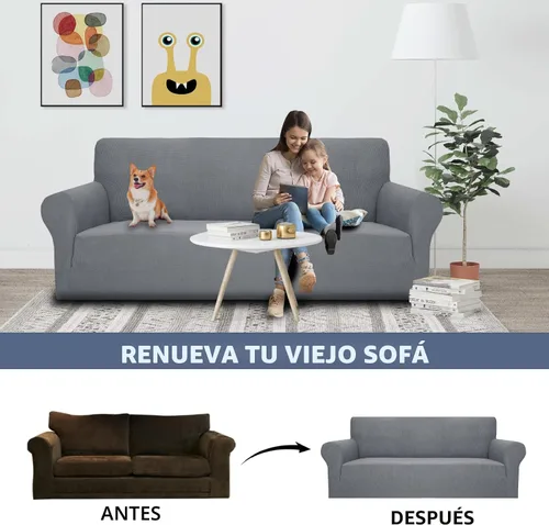 Vista 5 de JIVINER - Fundas de sofá de alta elasticidad para sofá de 3 cojines, funda de sofá extra grande de 1 pieza con parte inferior elástica