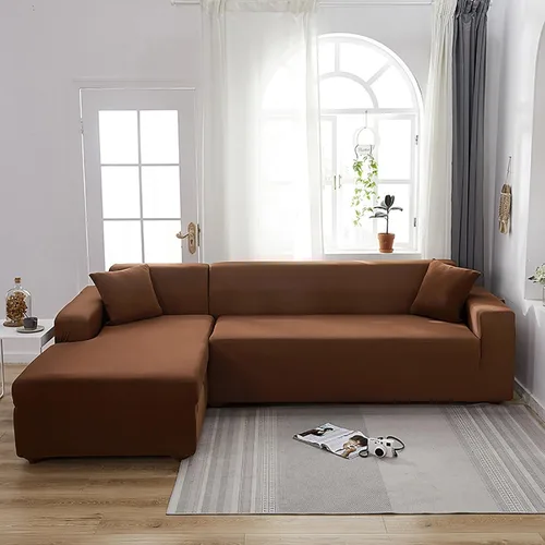 Vista 17 de Konsilsa Funda elástica para sofá en forma de L, funda completa para sofá de 1/2/3/4 plazas, protector de muebles suave, antideslizante, lavable a