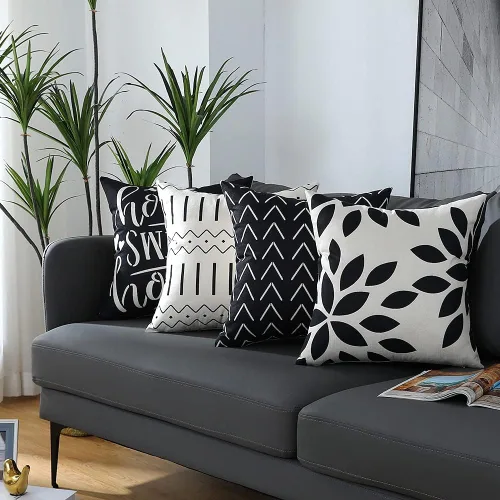 Vista 6 de Homefeelzydys Fundas de almohada de 16 x 16 pulgadas, fundas de almohada cuadradas de 16 x 16 pulgadas, juego de 4 fundas de almohada cuadradas