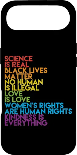 Vista 27 de Science is Real Black Lives Matter Rainbow LGBT Pride Gift Case for iPhone 17