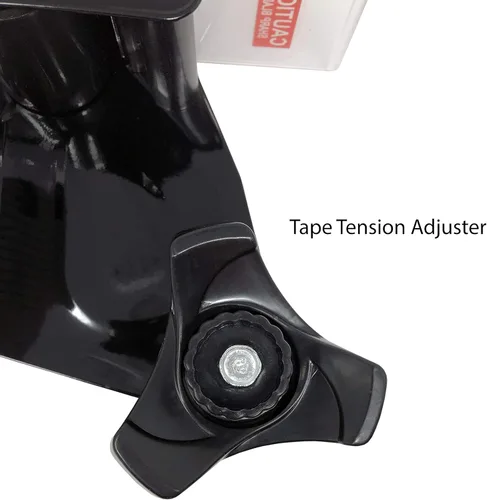 Vista 4 de Clipco Pistola dispensadora de cinta con cinta de embalaje incluida y mango de goma (paquete de 3) (negro y gris)