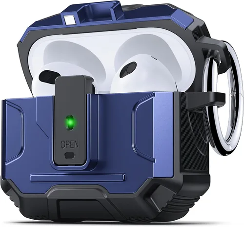 Vista 22 de DASFOND Armor - Funda rígida para auriculares Airpods Pro, grado militar, protección completa, a prueba de golpes, soporte de carga inalámbrica