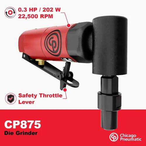 Vista 2 de Chicago Pneumatic CP875 – Amoladora neumática angular, 90 grados, 1/4 pulgada